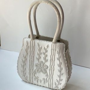 Vintage Satin Beaded Bag